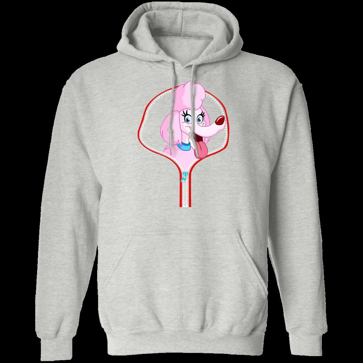 POMERANIAN ZIP-DOWN LADIES Pullover Hoodie - 8 oz Cotton/Poly Blend