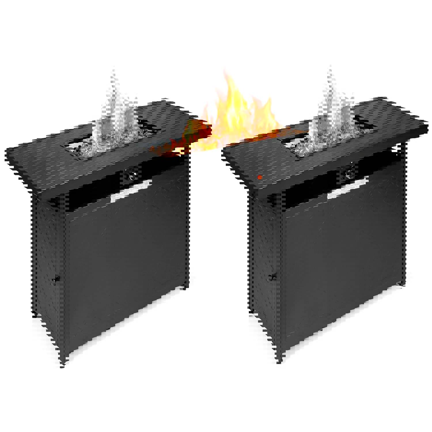 57 Rectangular Propane Gas Fire Pit 50,000 BTU Heater Outdoor Table NP10210US-BK