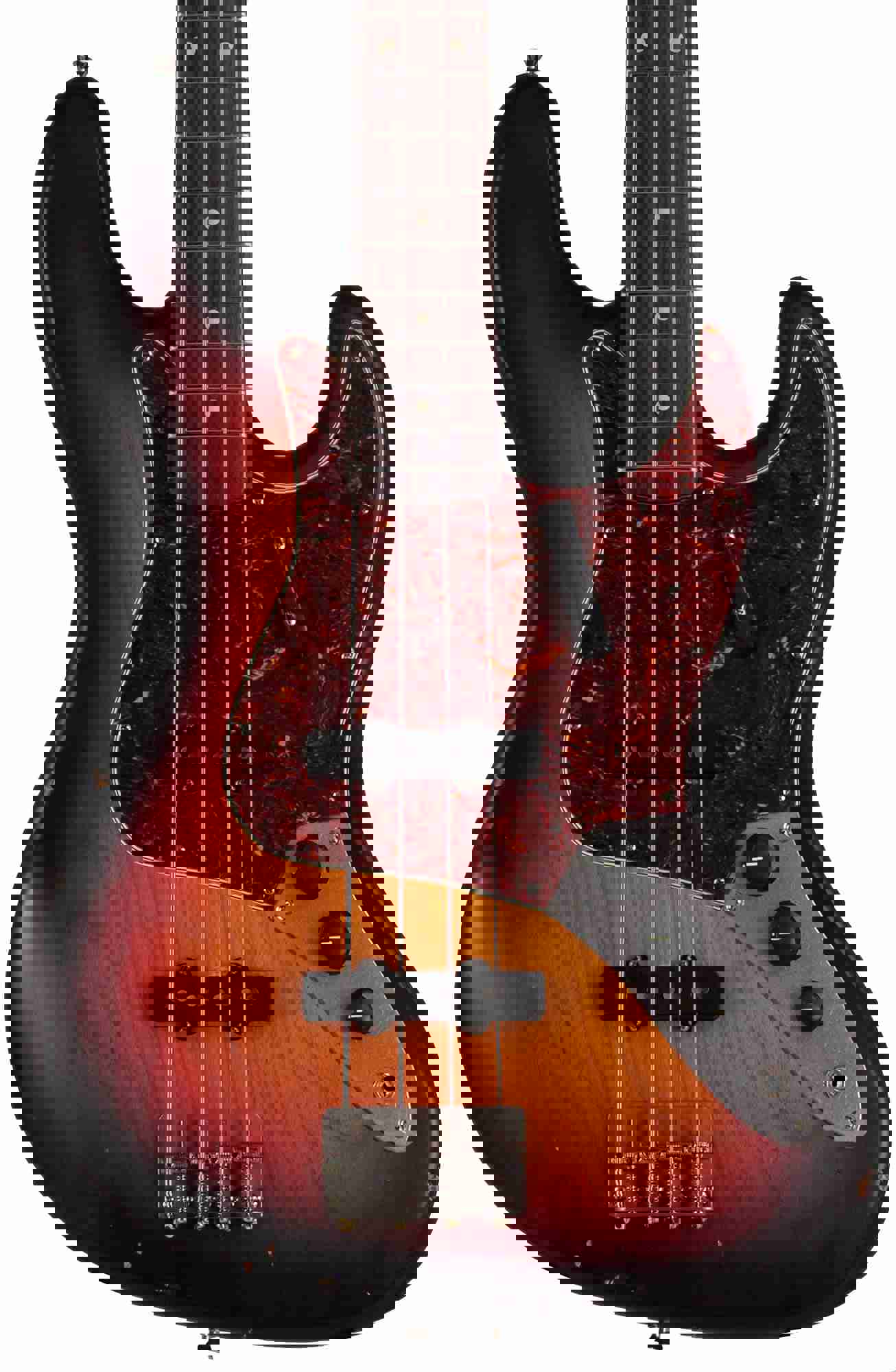 Nash JB-63 Bass Guitar, 3-Tone Sunburst, Tortoise Shell, Light Aging