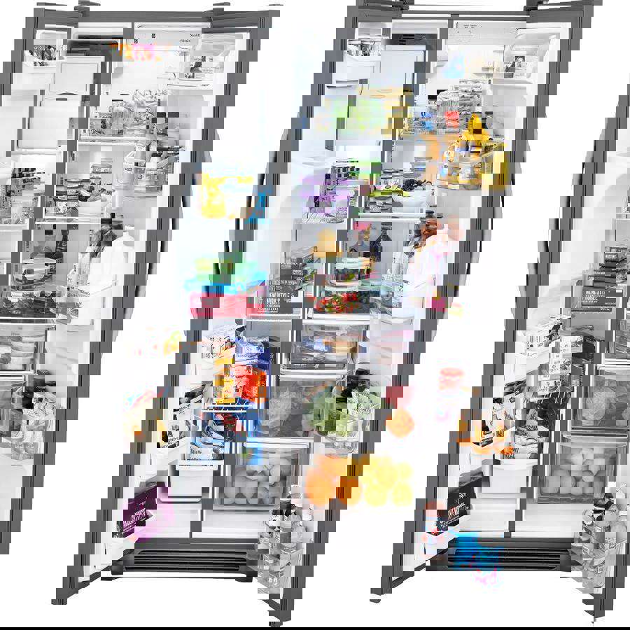 Frigidaire 22-cu ft Side-by-Side Refrigerator with Ice Maker (EasyCare Stainless Steel)