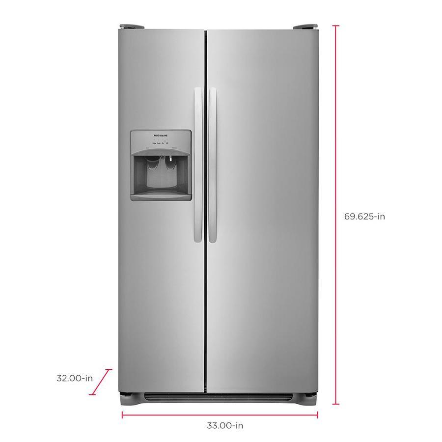 Frigidaire 22-cu ft Side-by-Side Refrigerator with Ice Maker (EasyCare Stainless Steel)