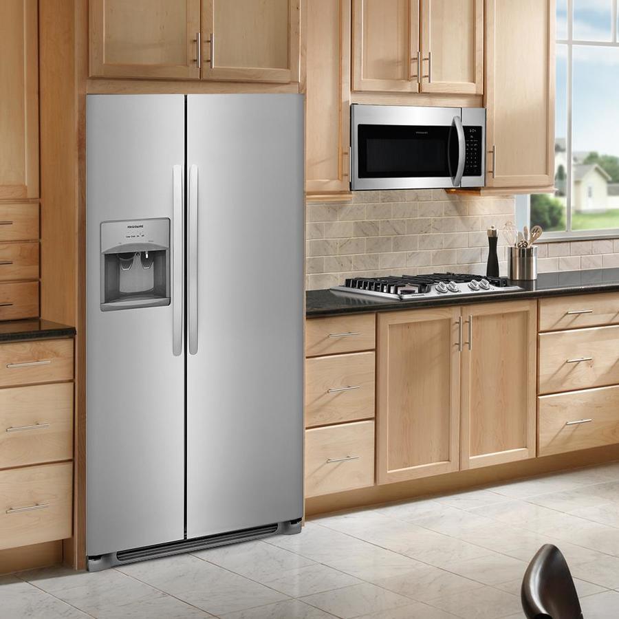 Frigidaire 22-cu ft Side-by-Side Refrigerator with Ice Maker (EasyCare Stainless Steel)
