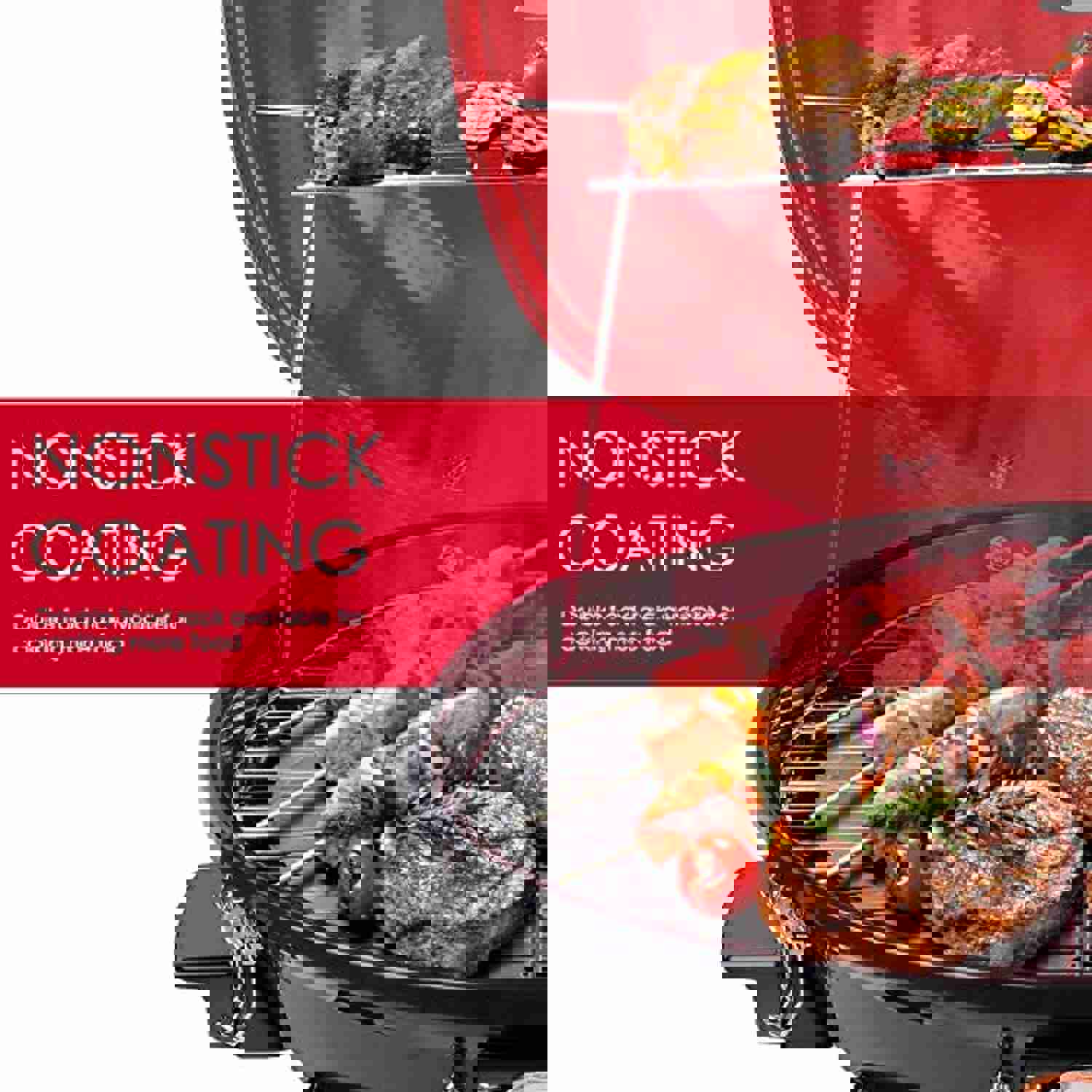 Techwood Electric BBQ Grill - 15-Serving Indoor/Outdoor Grill with Double Layer Design, 1600W