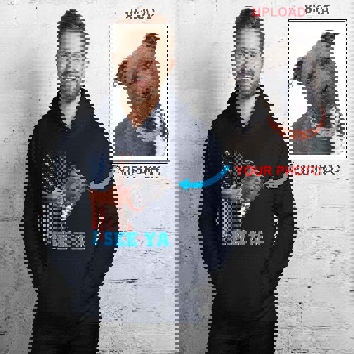 Custom Hoodie with Your Dog's Photo - Personalized Pet Apparel