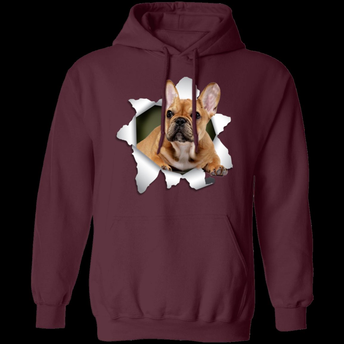 FRENCH BULLDOG 3D Pullover Hoodie 8 oz