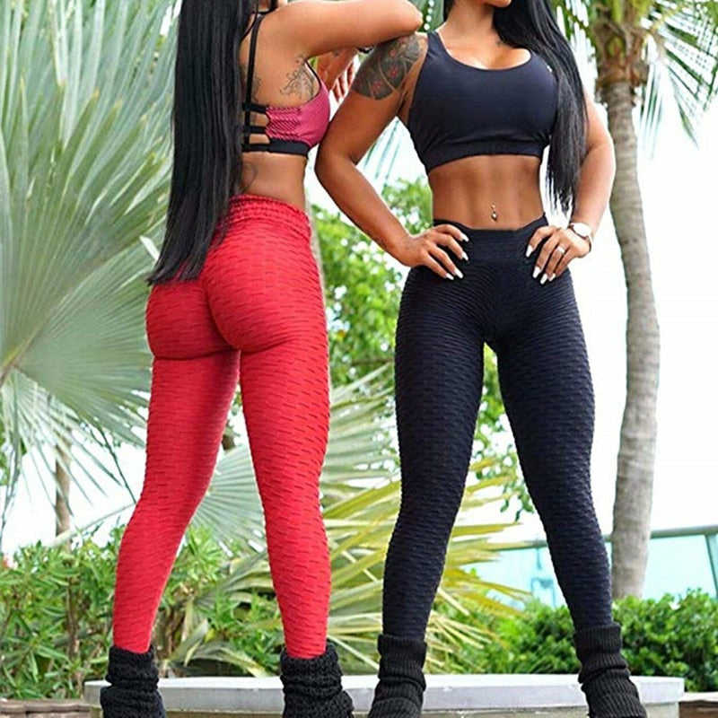 Women's High Waist Yoga Pants - Anti Cellulite Workout Leggings for Fitness & Gym