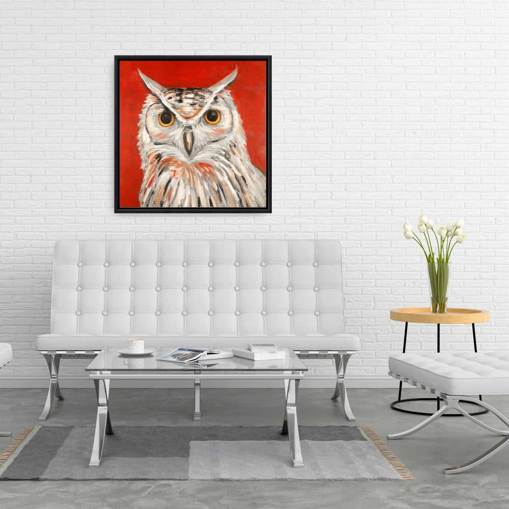 Colorful Eagle Owl Fine Art Gallery Wrapped Canvas 24x36