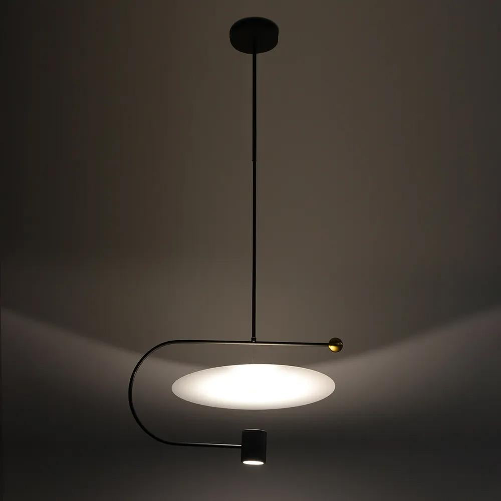 Modern Black Novelty Pendant Light 2-Light Elegant Hanging Light