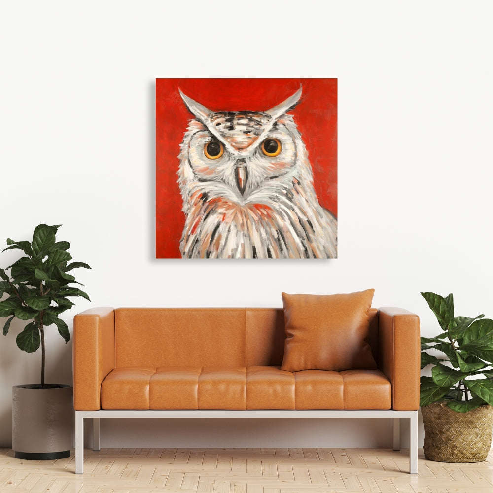 Colorful Eagle Owl Fine Art Gallery Wrapped Canvas 24x36