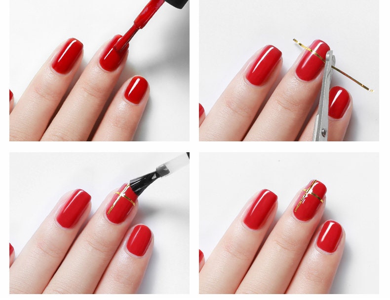 2 Rolls 1mm Nail Deco Rolled Tape/Striping Tape Line DIY Nail Art Tips Decoration Sticker