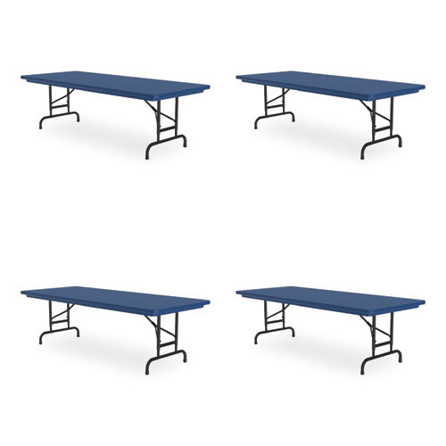 Correll Adjustable Folding Tables - Heavy-Duty, Waterproof, and Scratch-Resistant