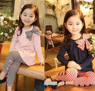 Autumn Girls Clothing Set - Cotton Sportswear for Kids