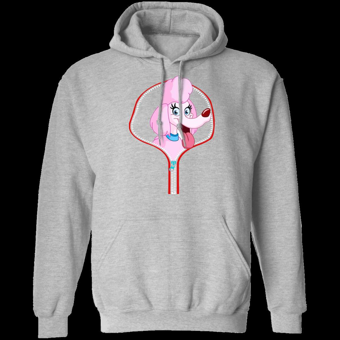 POMERANIAN ZIP-DOWN LADIES Pullover Hoodie - 8 oz Cotton/Poly Blend