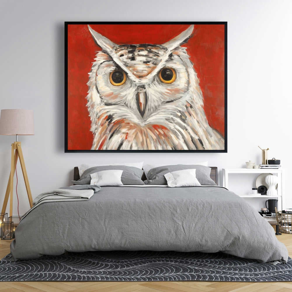 Colorful Eagle Owl Fine Art Gallery Wrapped Canvas 24x36