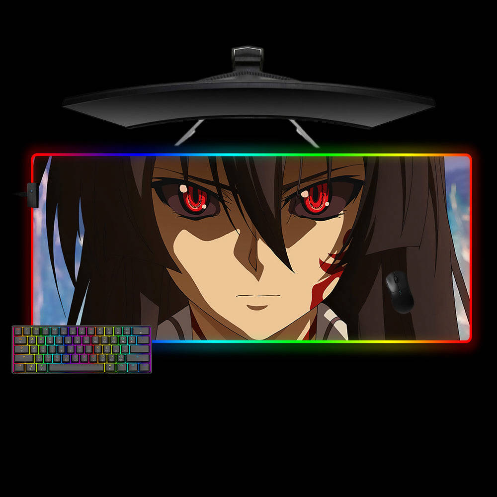 Akame Eyes Design RGB Gaming Mouse Pad with LED Strip - M-XXL Size
