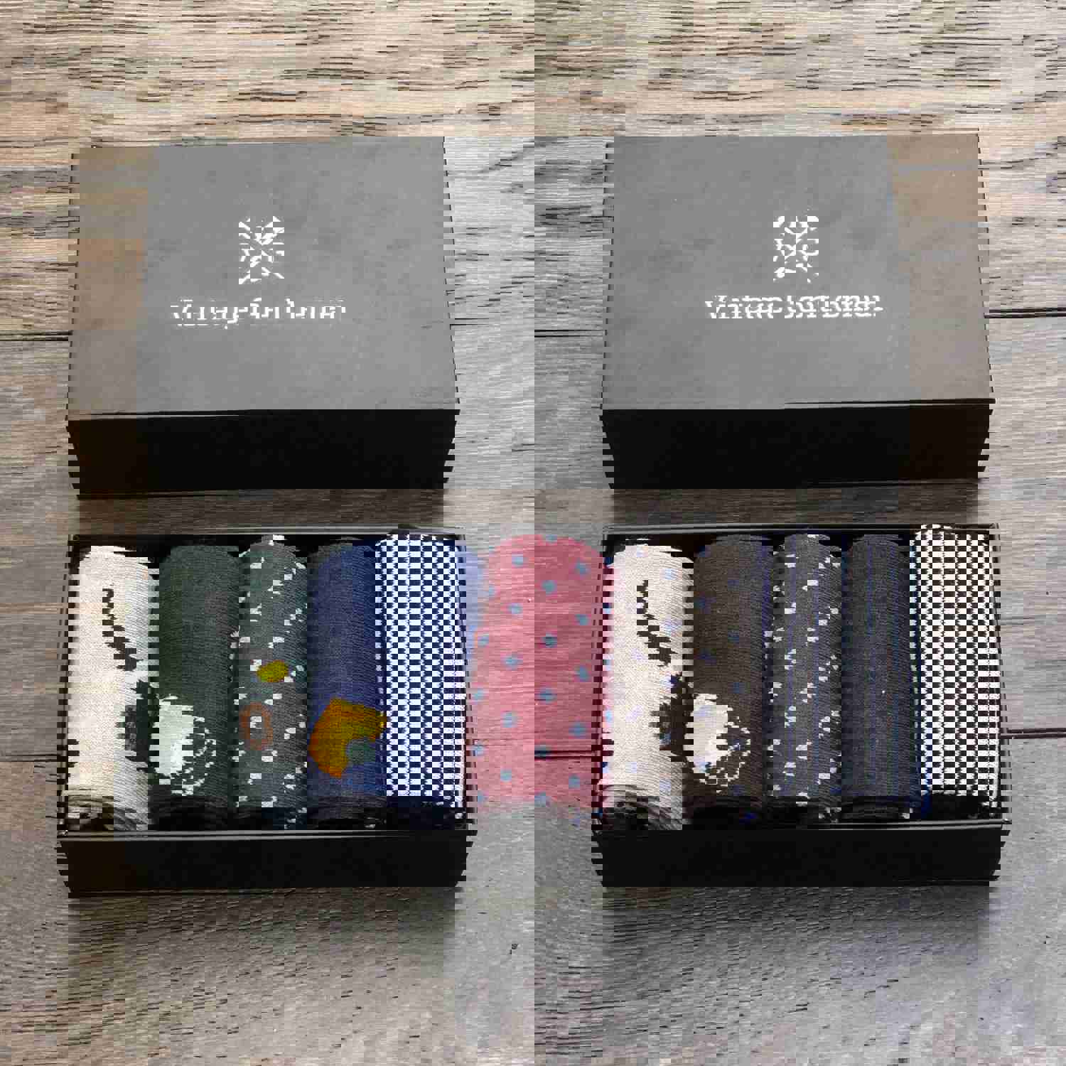 Vintage Gentlemen 5 Pair Pack Of Unique Socks