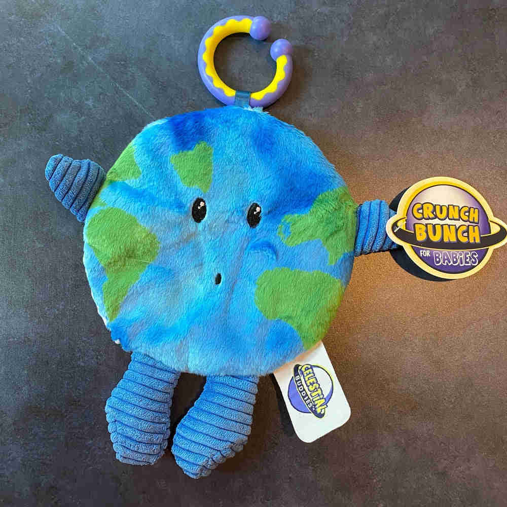 Earth Crunch Bunch Baby Toy - Adorable Plush Planet for Early Space Exploration