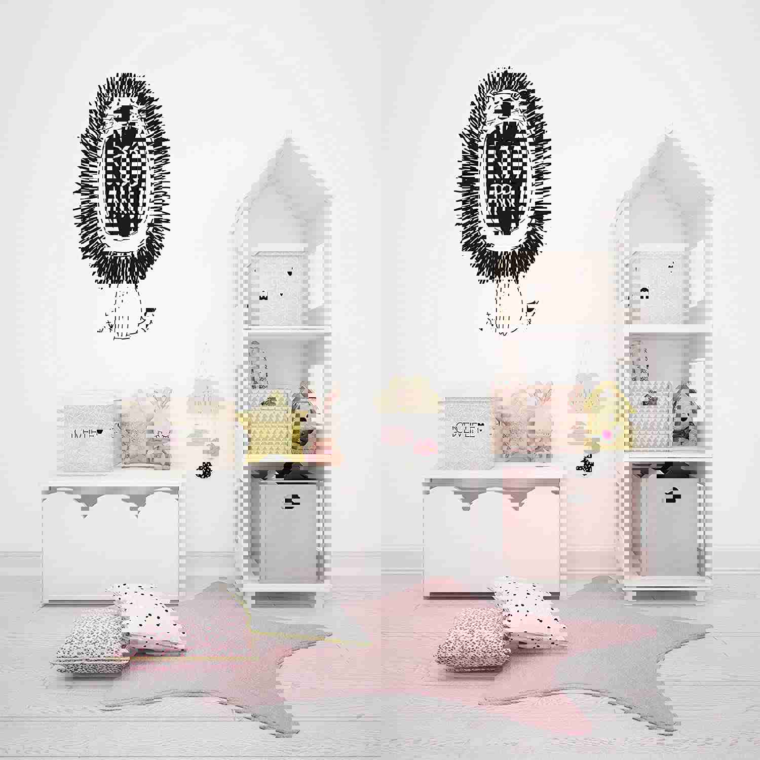 Animal Life Quote Vinyl Wall Sticker Decal - Roar Lion Motivation Quote