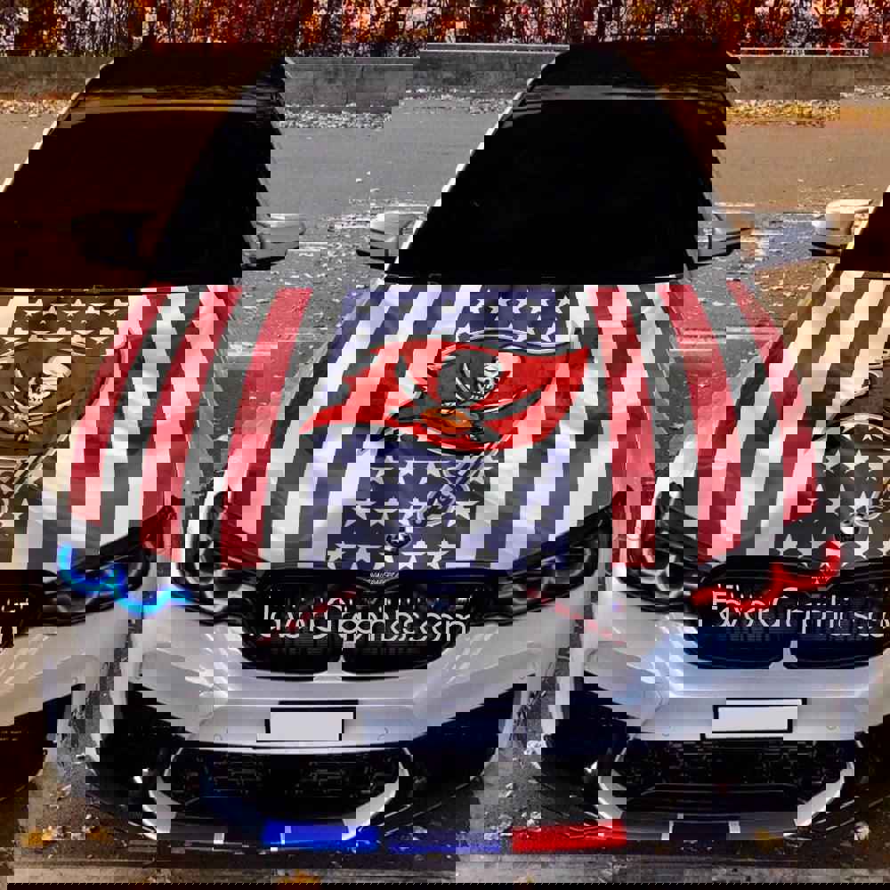 Tampa Bay Buccaneers Itasha Car Vinyl Hood Wrap Decal Sticker