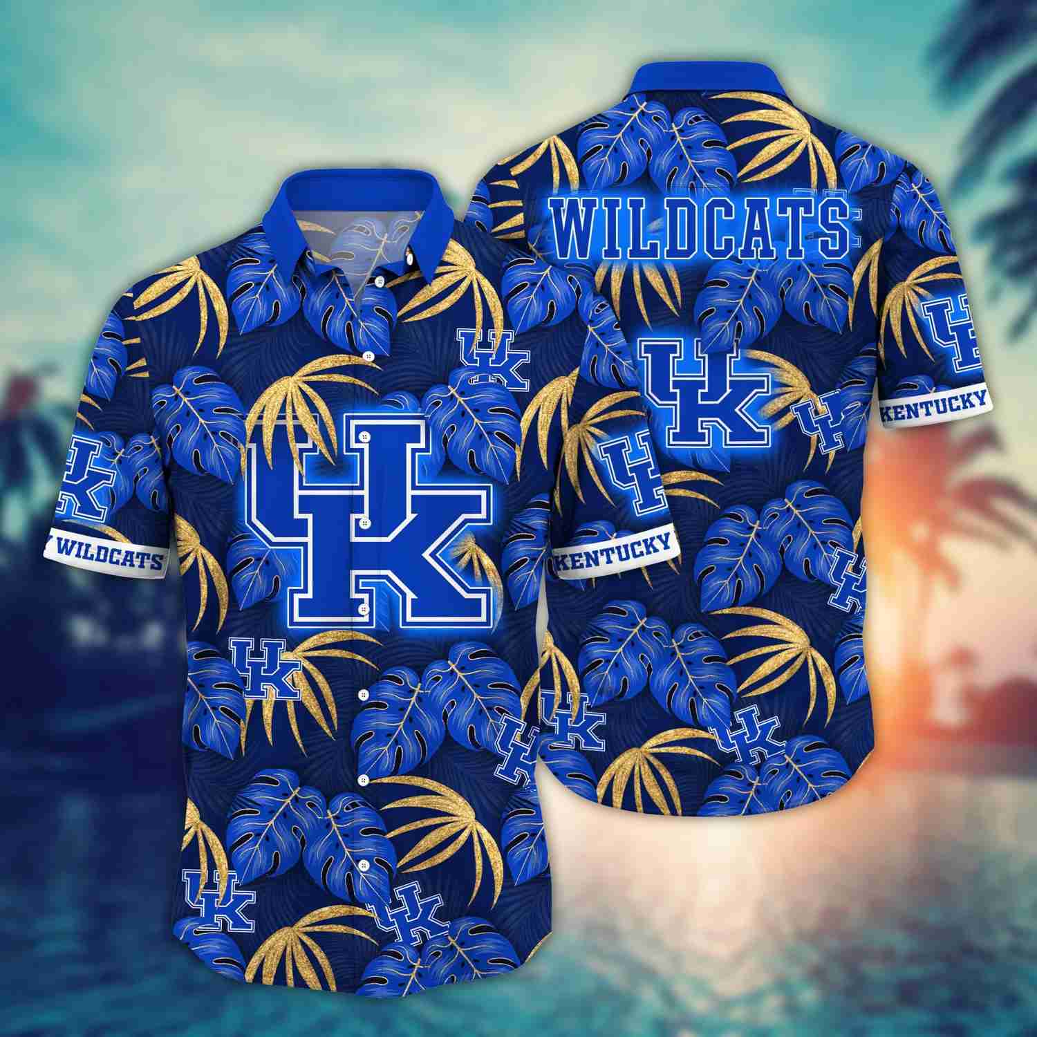Kentucky Wildcats Hawaiian Shirt Leafs Printed
