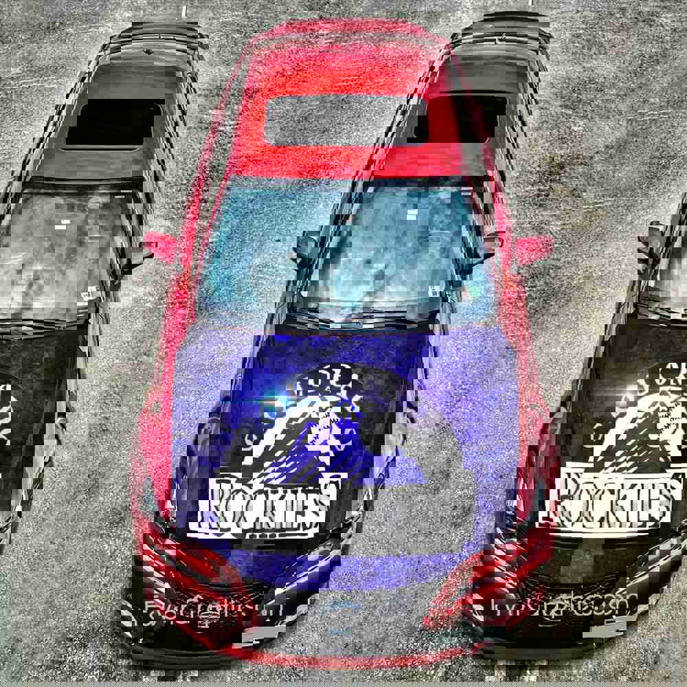 Colorado Rockies Itasha Car Vinyl Hood Wrap Decal Sticker