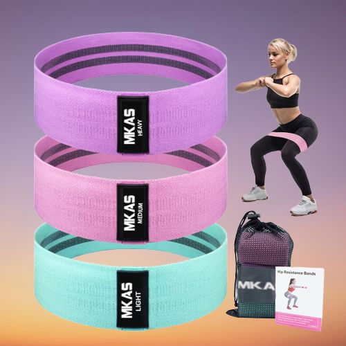 Yoga Resistance Booty Band Home Workout MKAS 3PCS Fitness