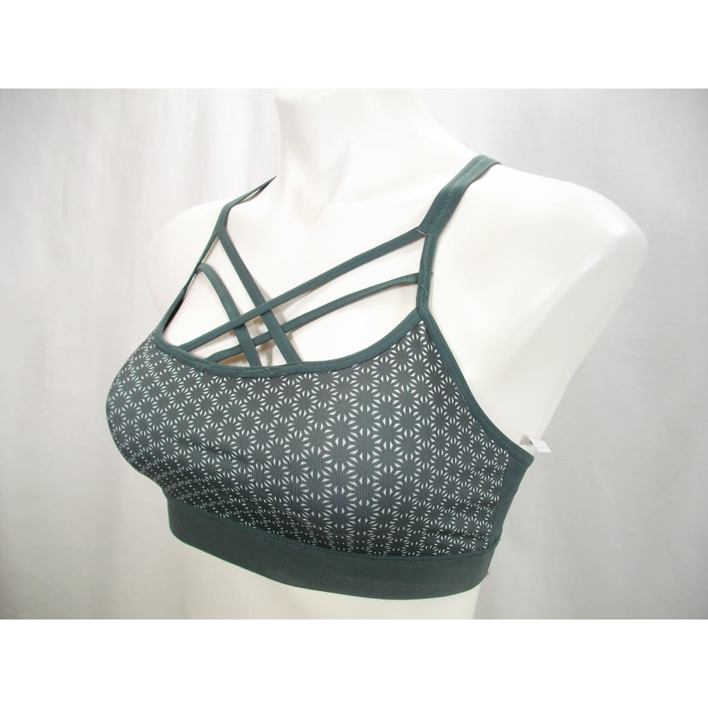 Champion N9687 C9 Strappy Front Cami Wire Free Sports Bra - SMALL Deep Pine Green