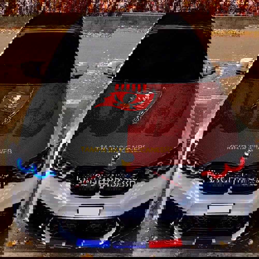 Tampa Bay Buccaneers Itasha Car Vinyl Hood Wrap Decal Sticker