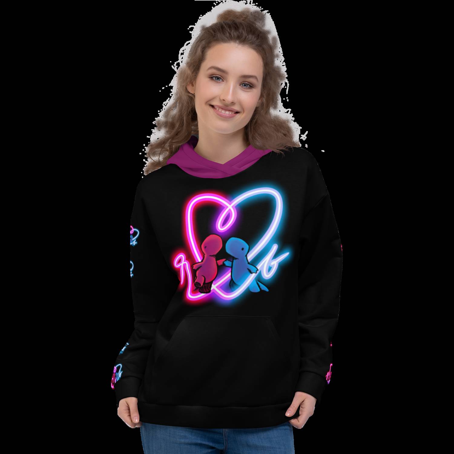 Red and Blue Neon Hoodie