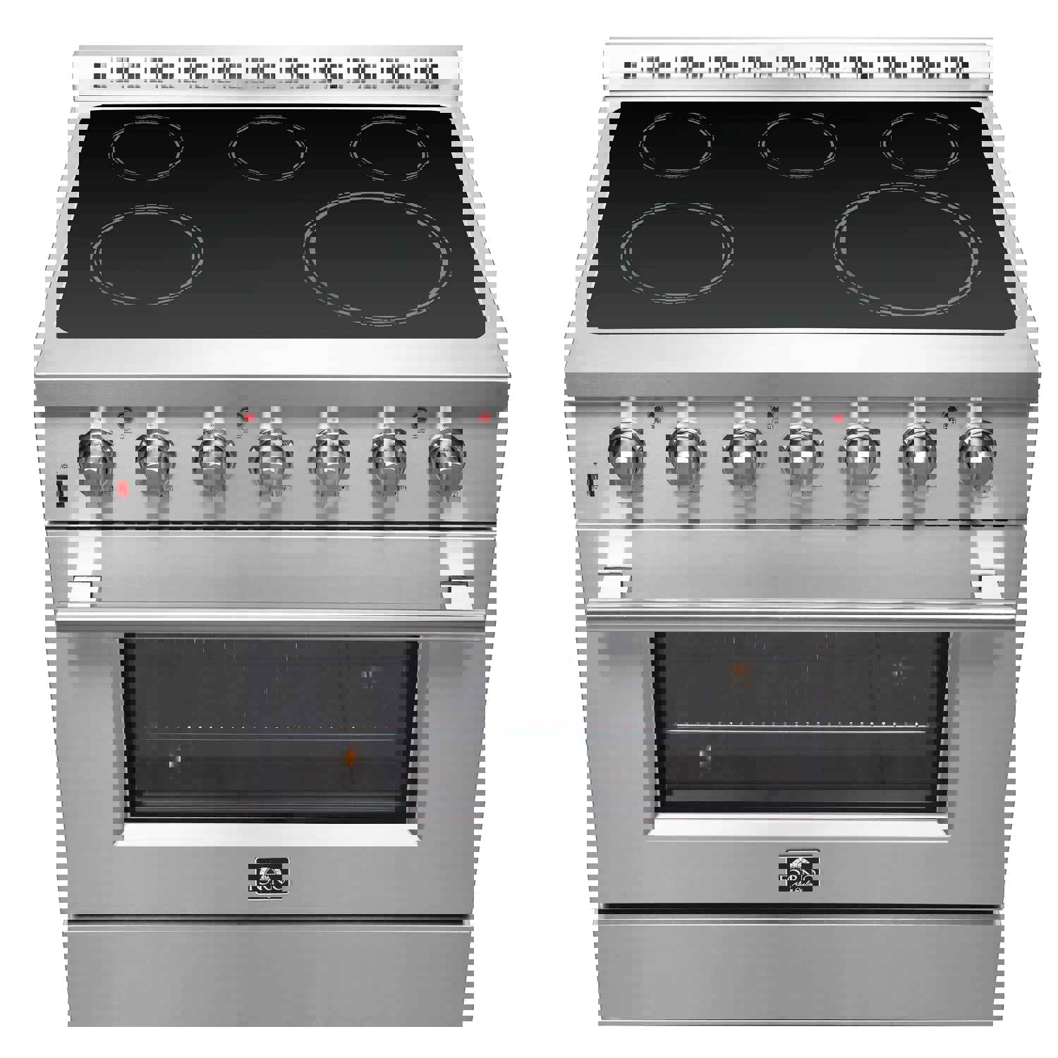 Forno 2-Piece Luxury Appliance Package - 36-Inch Electric Range and Pro-Style Refrigerator & Freezer