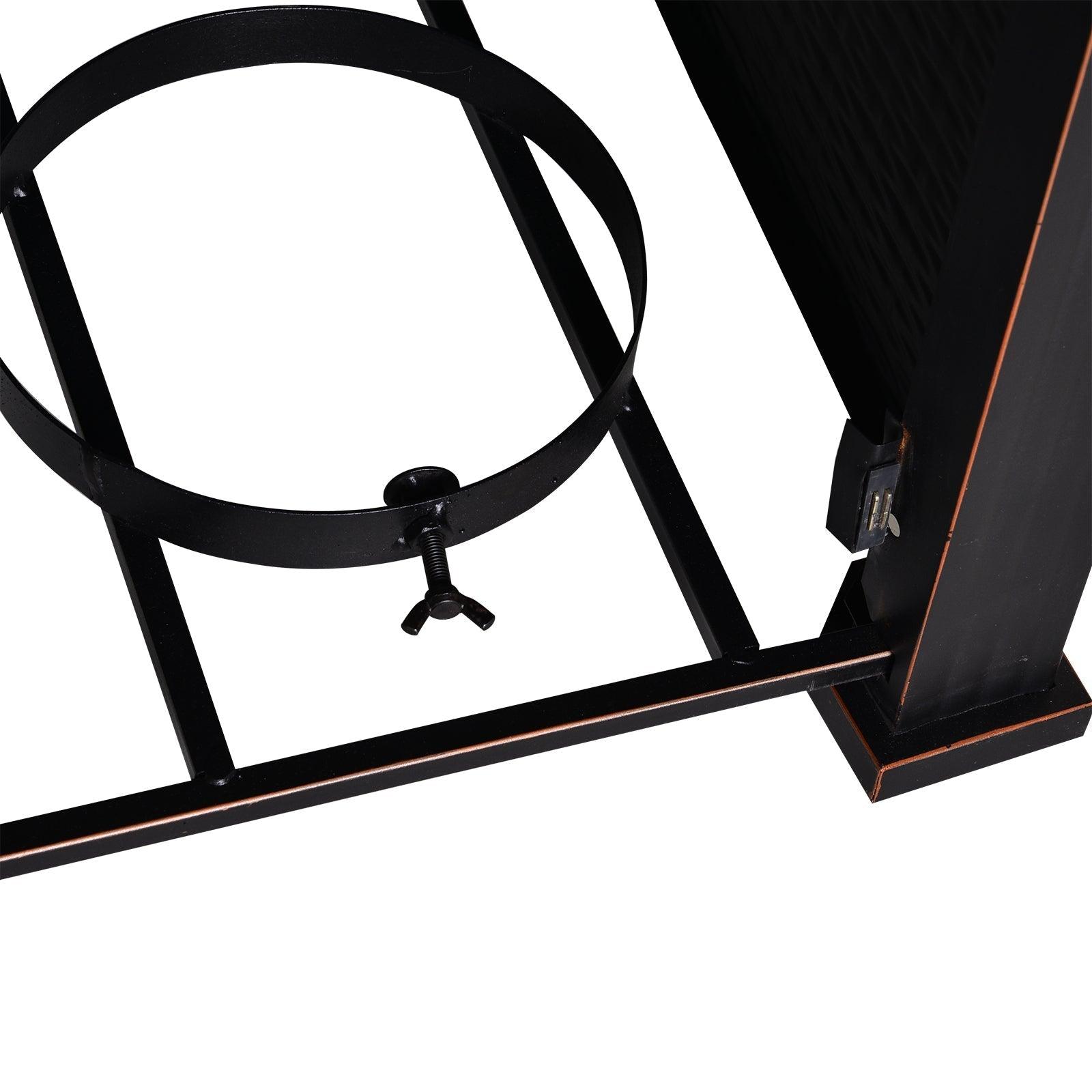 Outsunny 30 50,000 BTU Outdoor Patio Backyard Gas Fire Pit Table with Slate Tabletop & Wicker Design