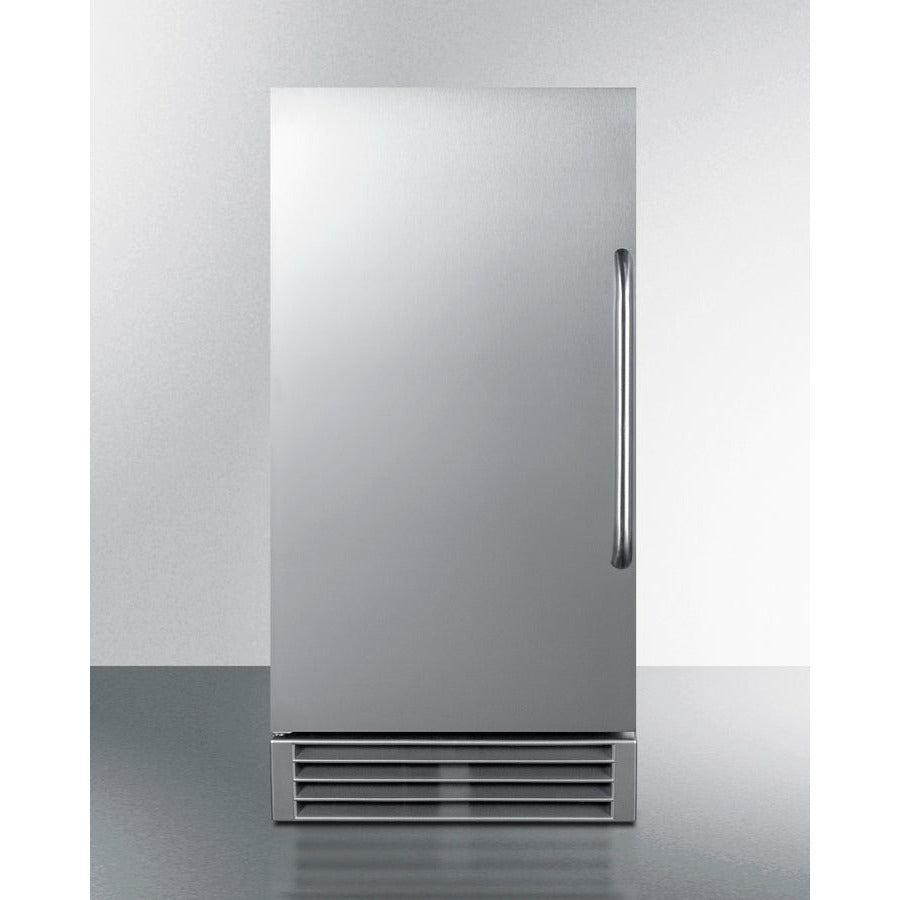 Summit 15 Clear Ice Maker - 50 lb Daily Production, Stainless Steel, Energy Star Certified