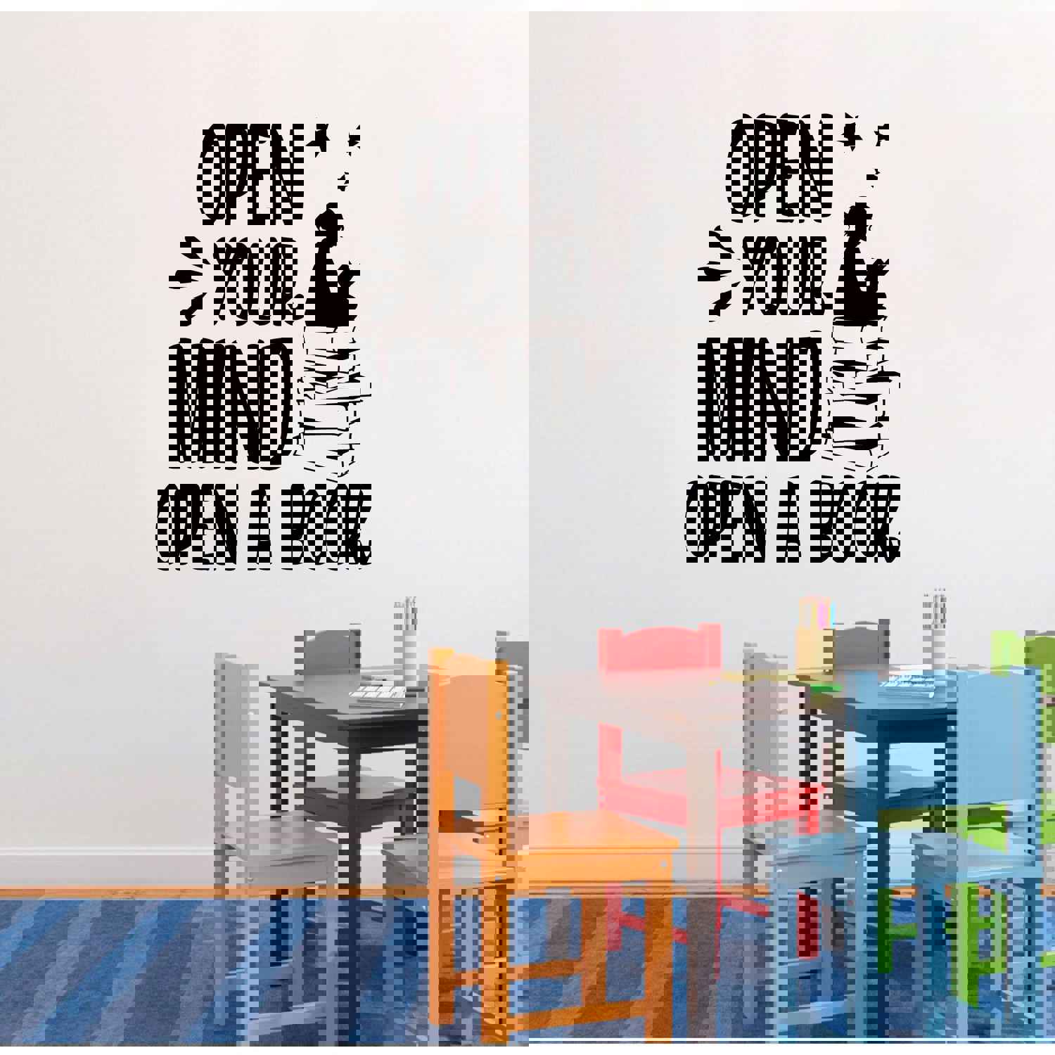 Inspirational Quote Vinyl Wall Sticker Decal - Open Your Mind