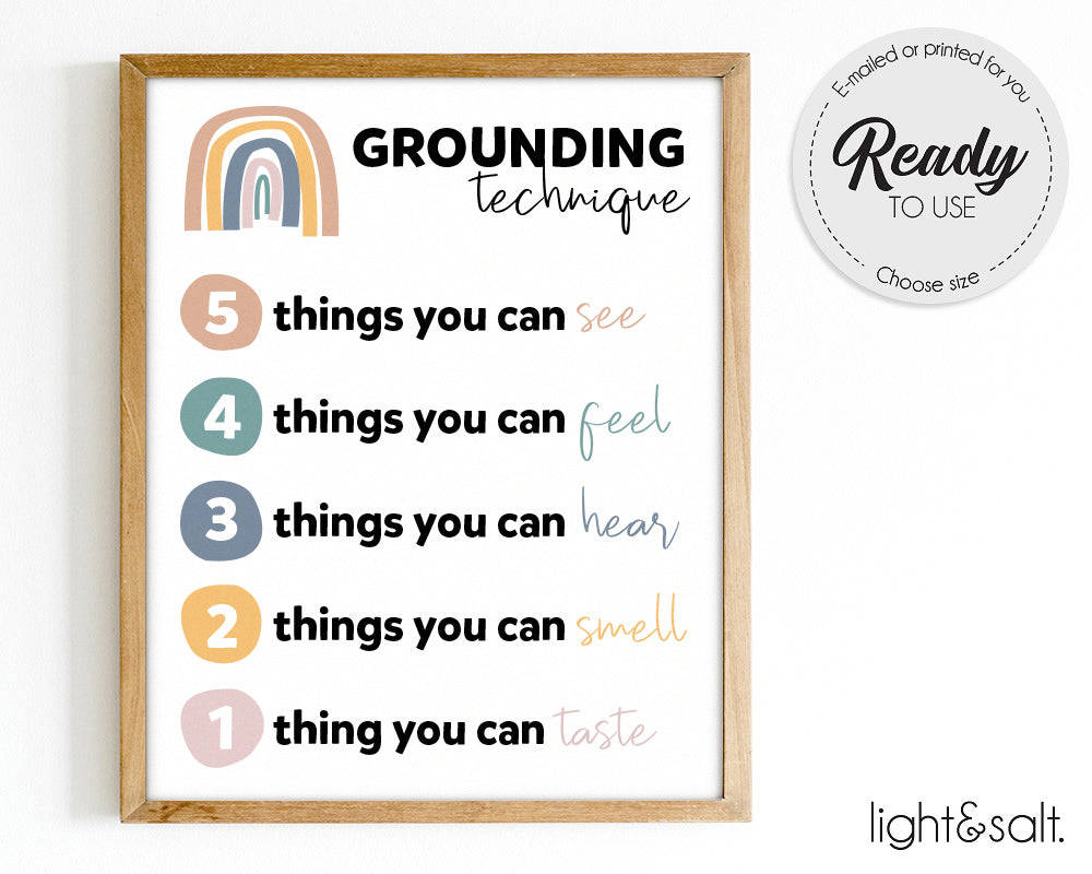 Set of 6 Mental Health Posters for School Nurse Office Decor