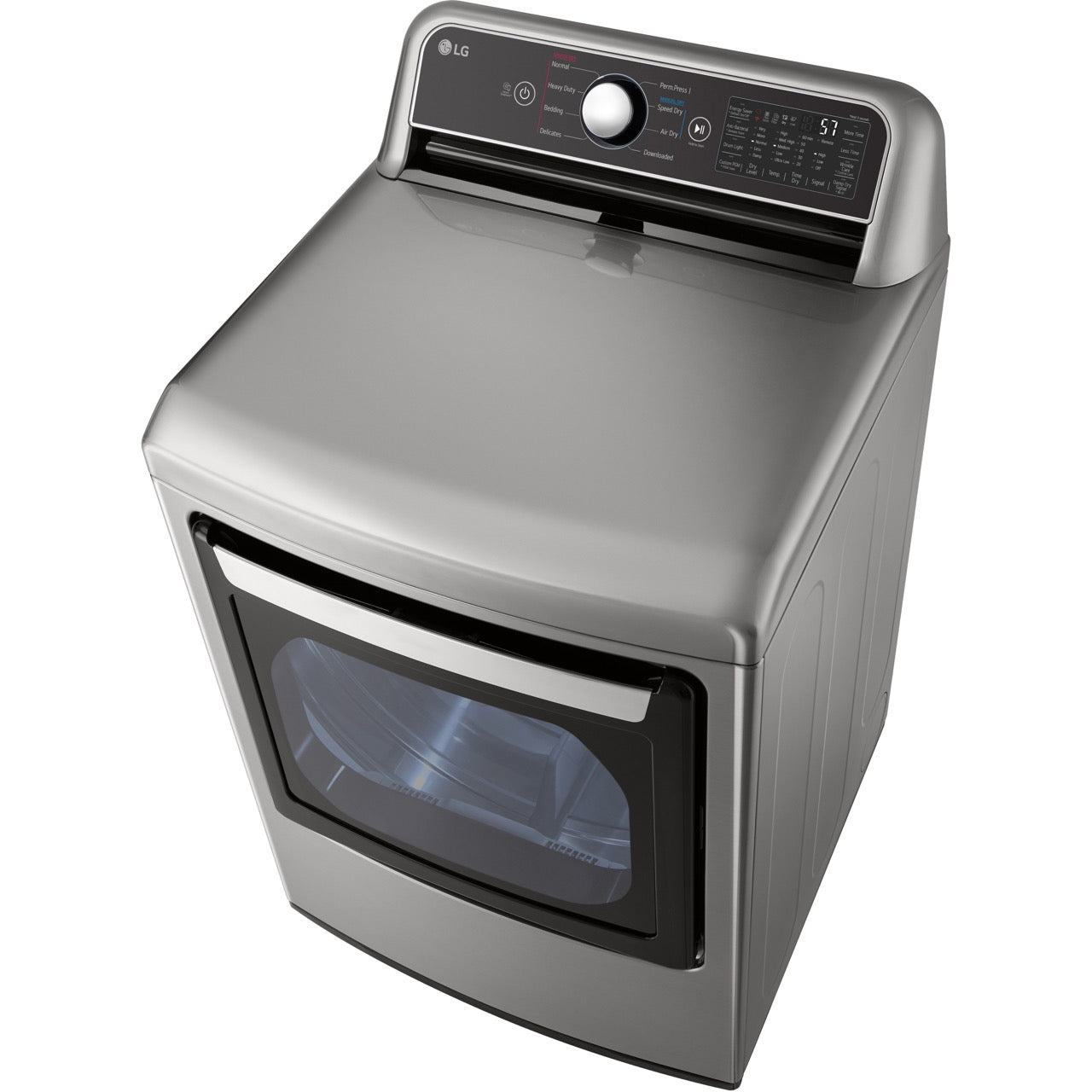 LG 7.3-Cu. Ft. Ultra Large Capacity Smart Wi-Fi Enabled Rear Control Gas Dryer with EasyLoad Door in Graphite Steel