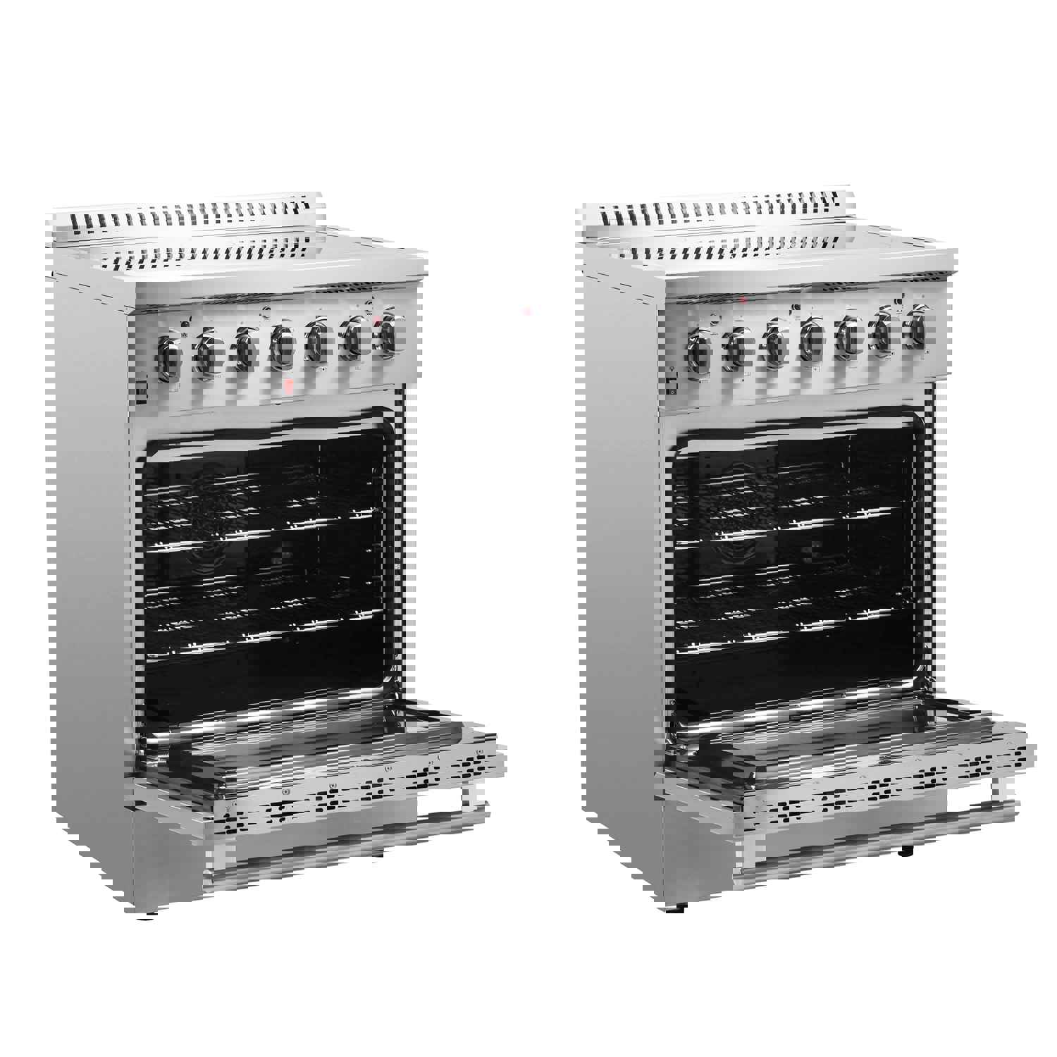 Forno 2-Piece Luxury Appliance Package - 36-Inch Electric Range and Pro-Style Refrigerator & Freezer