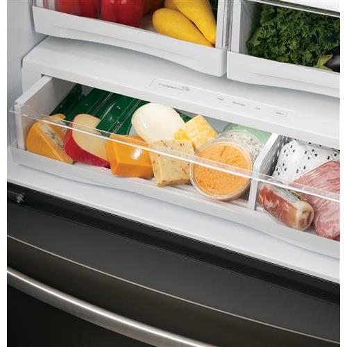 GE Profile 36-inch Freestanding French 3-Door Refrigerator with External Water and Ice Dispenser