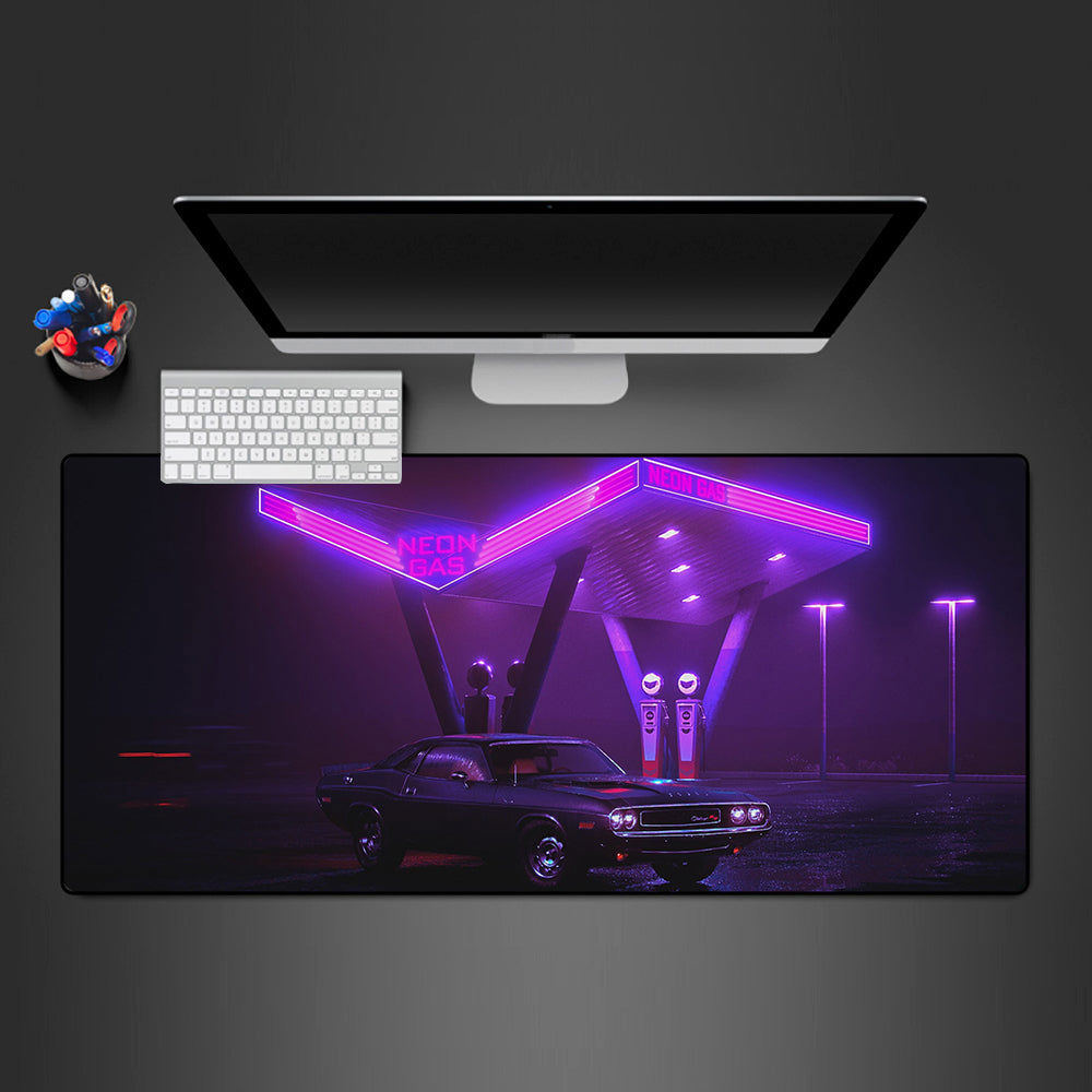 Neon Gas Design M-XXL Size Gaming Mouse Pad, Computer Desk Mat