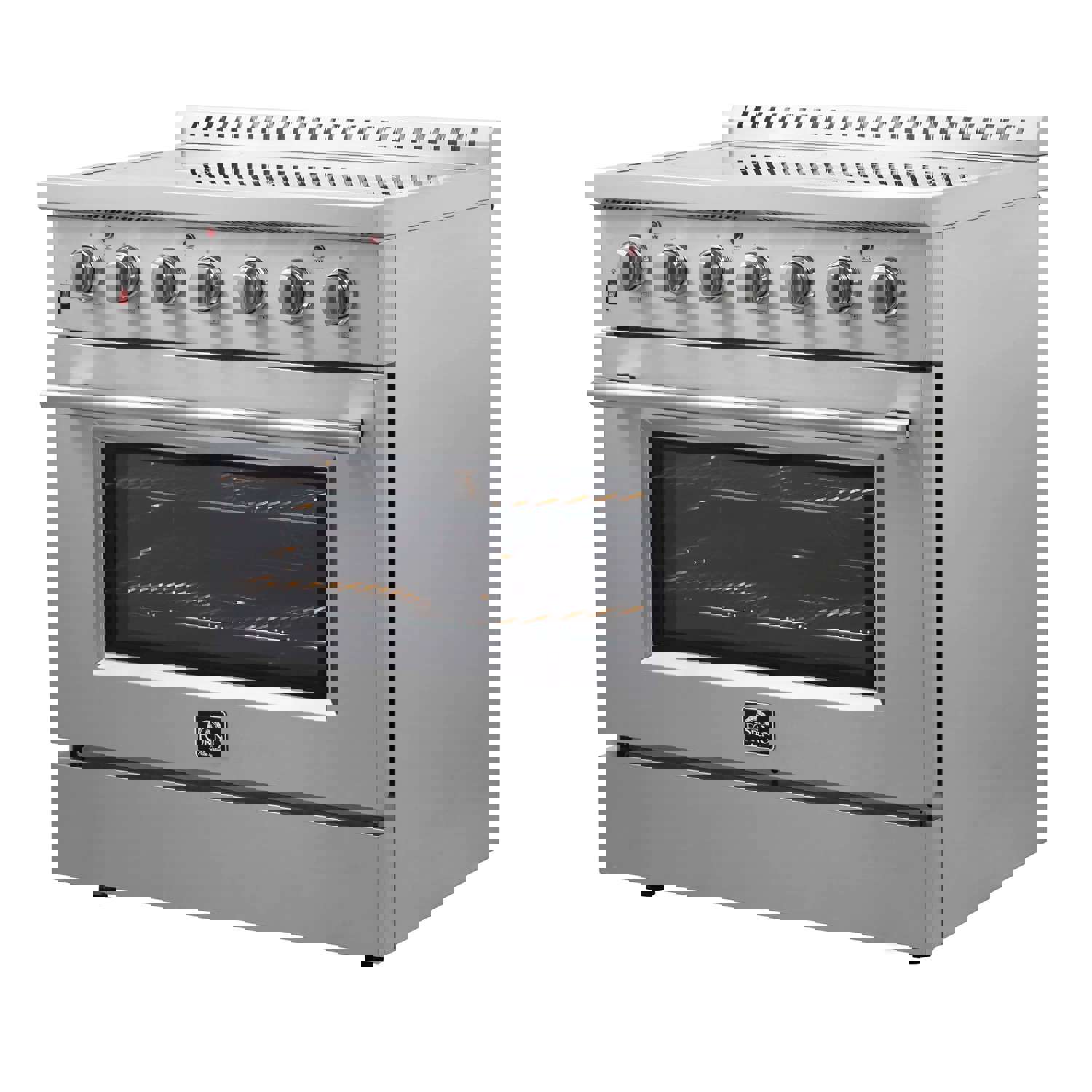 Forno 2-Piece Luxury Appliance Package - 36-Inch Electric Range and Pro-Style Refrigerator & Freezer