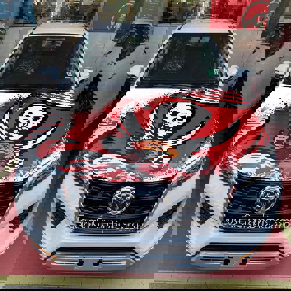 Tampa Bay Buccaneers Itasha Car Vinyl Hood Wrap Decal Sticker