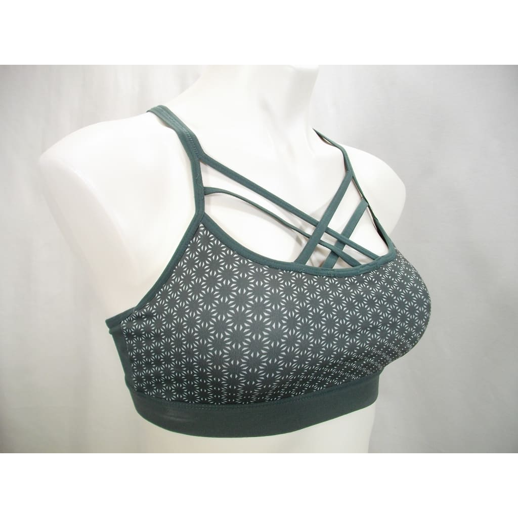 Champion N9687 C9 Strappy Front Cami Wire Free Sports Bra - SMALL Deep Pine Green