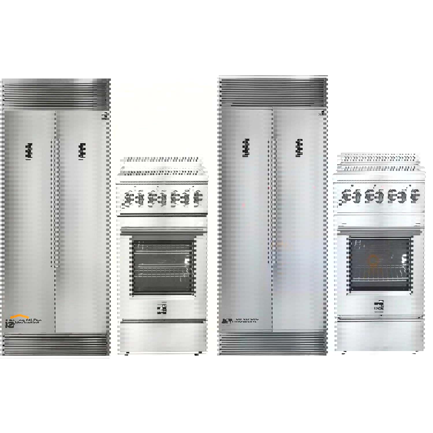 Forno 2-Piece Luxury Appliance Package - 36-Inch Electric Range and Pro-Style Refrigerator & Freezer