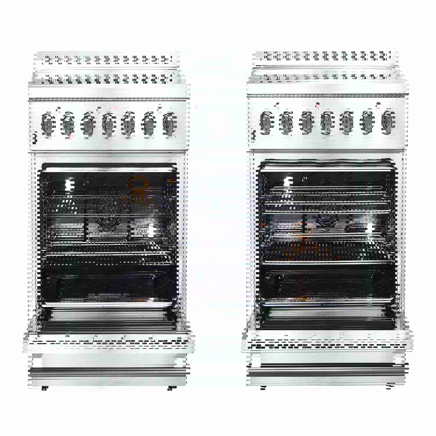 Forno 2-Piece Luxury Appliance Package - 36-Inch Electric Range and Pro-Style Refrigerator & Freezer