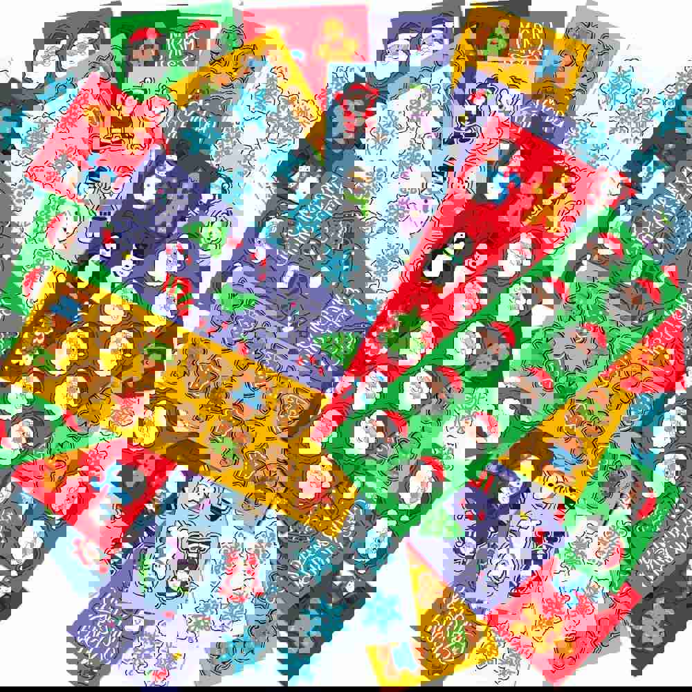 Holiday Sticker Assortment - 100 Sheets of Christmas Themed Stickers for Kids and Adults