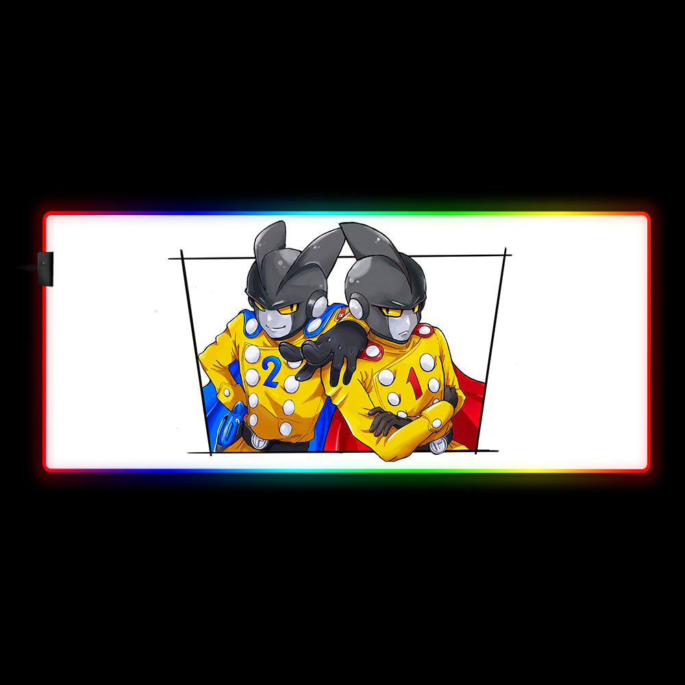 Gamma 1 & 2 Design RGB Gaming Mouse Pad with LED Lights, Large Size for Gamers