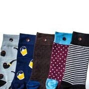 Vintage Gentlemen 5 Pair Pack Of Unique Socks