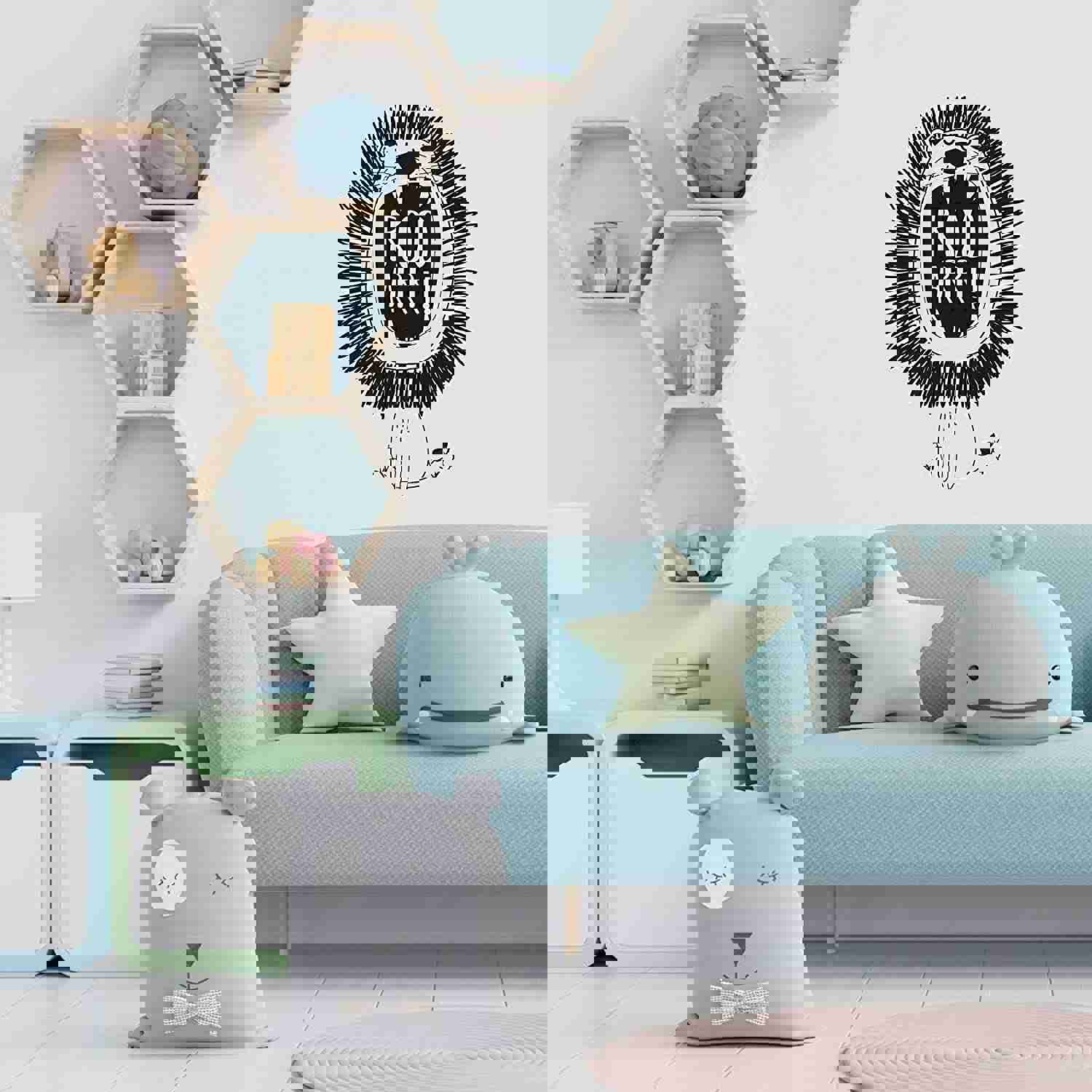 Animal Life Quote Vinyl Wall Sticker Decal - Roar Lion Motivation Quote