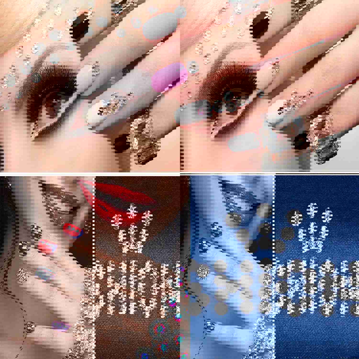Nicpro Rhinestone Stickers 4125 PCS - Self Adhesive Face Gems for Body, Nail, and Craft Decorations