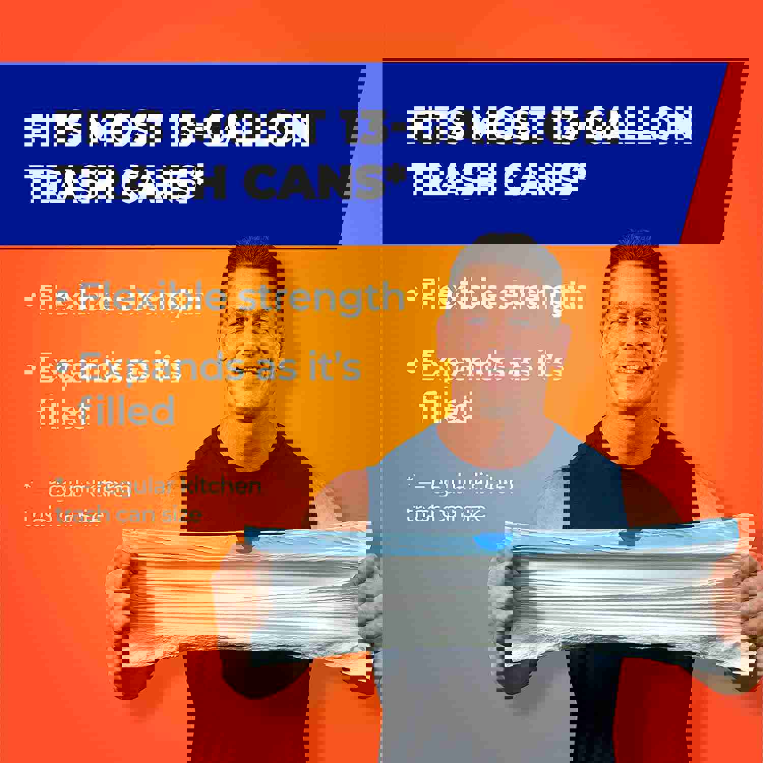 Hefty Ultra Strong Tall Kitchen Trash Bags, Lavender & Sweet Vanilla Scent, 13 Gallon, 20 Count