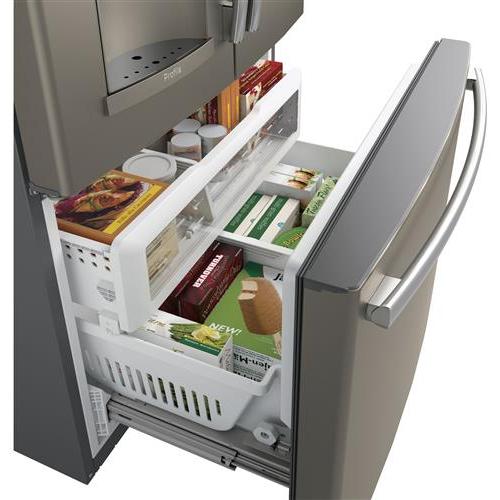 GE Profile 36-inch Freestanding French 3-Door Refrigerator with External Water and Ice Dispenser